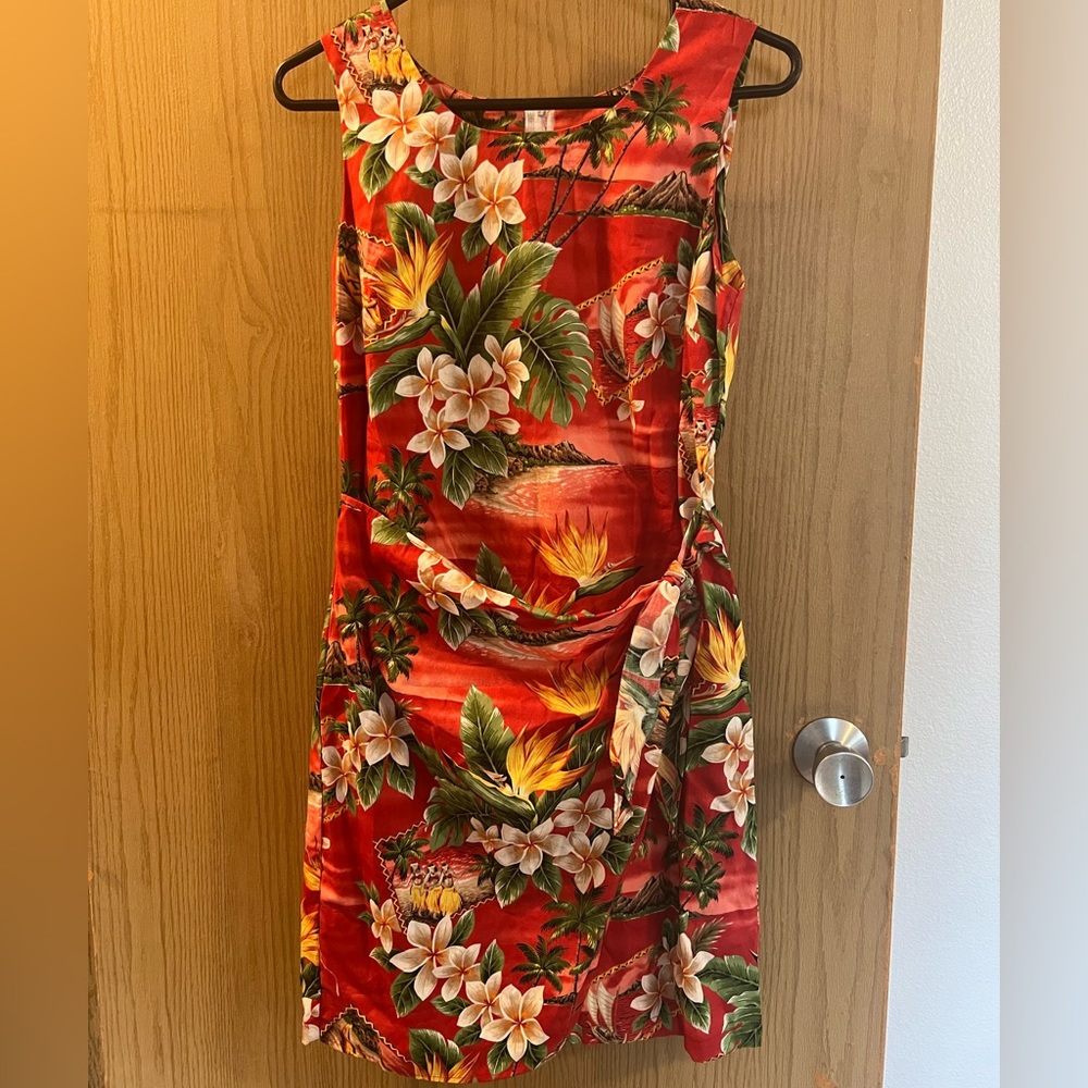 Vintage Hawaiian kilam tropical tiki dress
